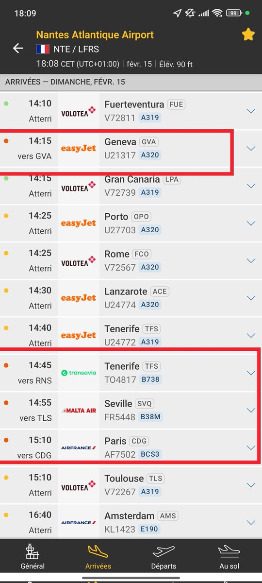 <a href="/DGAC/">Direction générale de l'aviation civile 🇫🇷🇪🇺</a> <a href="/Prefet44/">Préfet des Pays de la Loire et de Loire-Atlantique</a>  <a href="/ACNUSA_fr/">ACNUSA</a> 
Une performance le 15 février à l' aéroport #NantesAtlantique 
11 déroutements, des remises de gaz, des tonnes de kérosène, de la pollution bruit et puf...  
Tout va bien ?