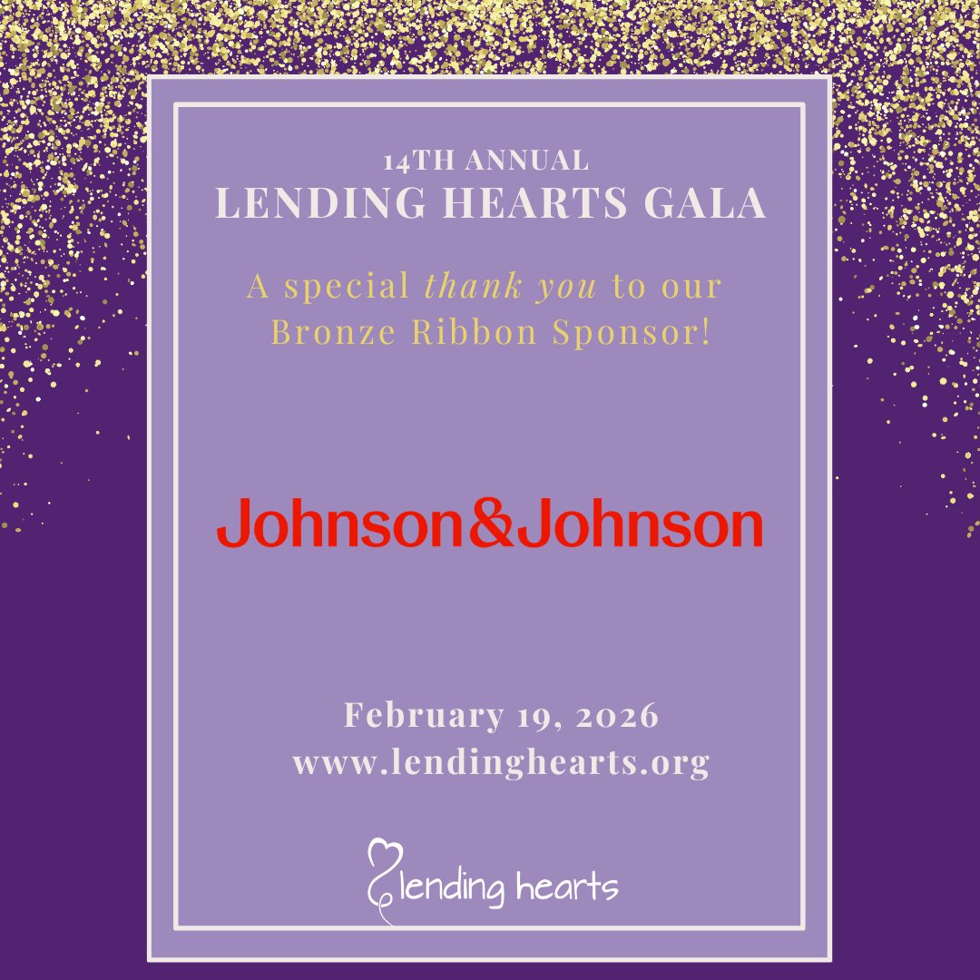 Thank you, Johnson &amp; Johnson, for your continued support! We are grateful for Silver Ribbon Sponsorship!
Be sure to check out this year's Gala auction to be part of this year's celebration. Go to: onecau.se/2026lhgala
#LendingHearts #2026LHGala #cancersupport #oncology