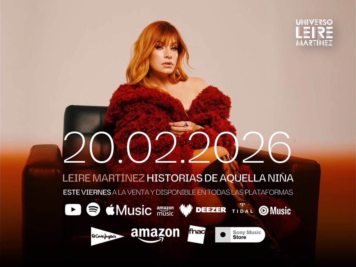 UniversoLeire's tweet photo. Y llegó la semana ⌛

La cuenta atrás está a punto de terminar 🥹

🗓️ Este viernes llega por fin #HistoriasDeAquellaNiña, el primer álbum en solitario de Leire Martínez 💽

🛍️ Estará a la venta y en todas las plataformas 📱 https://t.co/THJTTwE6iN