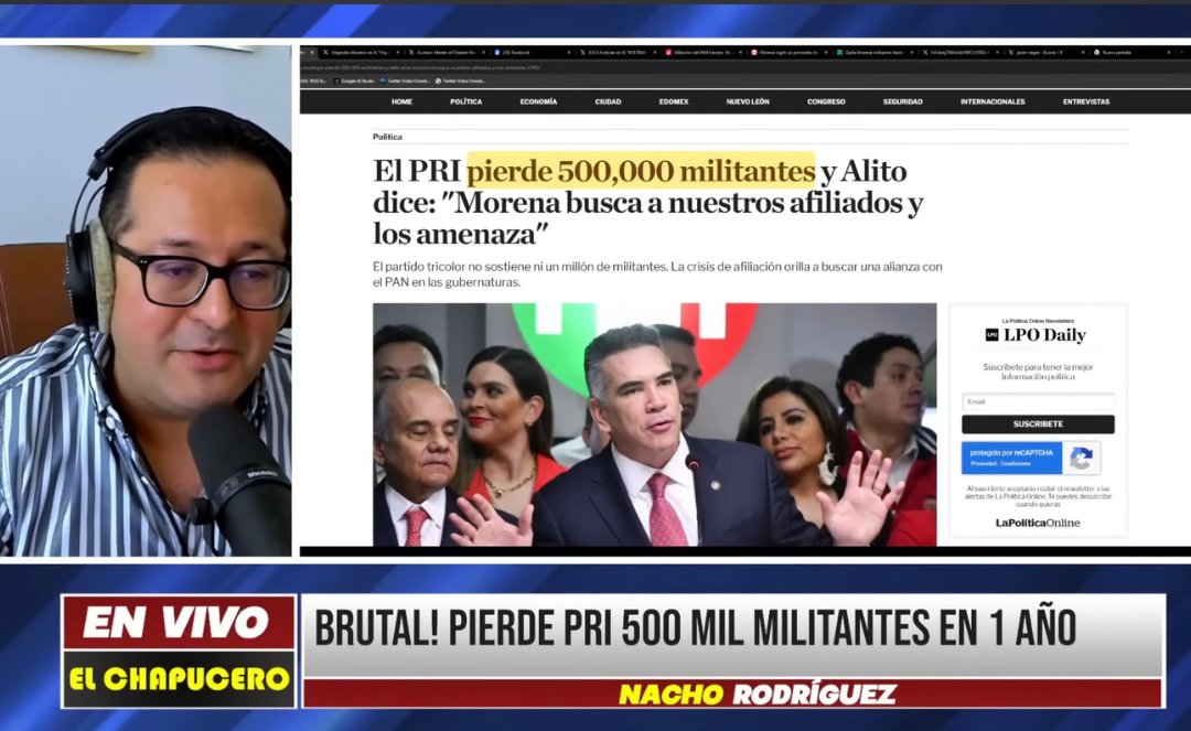 ⚠️ Dirigente del PRI estigmatiza al periodista <a href="/NachoRgz/">Nacho Rodriguez (El Chapucero)</a> y detona campaña de desprestigio.

ARTICLE 19 exige a <a href="/alitomorenoc/">Alejandro Moreno</a> se abstenga de dichos discursos y reconozca públicamente la legitimidad de la crítica política como parte de la democracia:

articulo19.org/dirigente-del-…