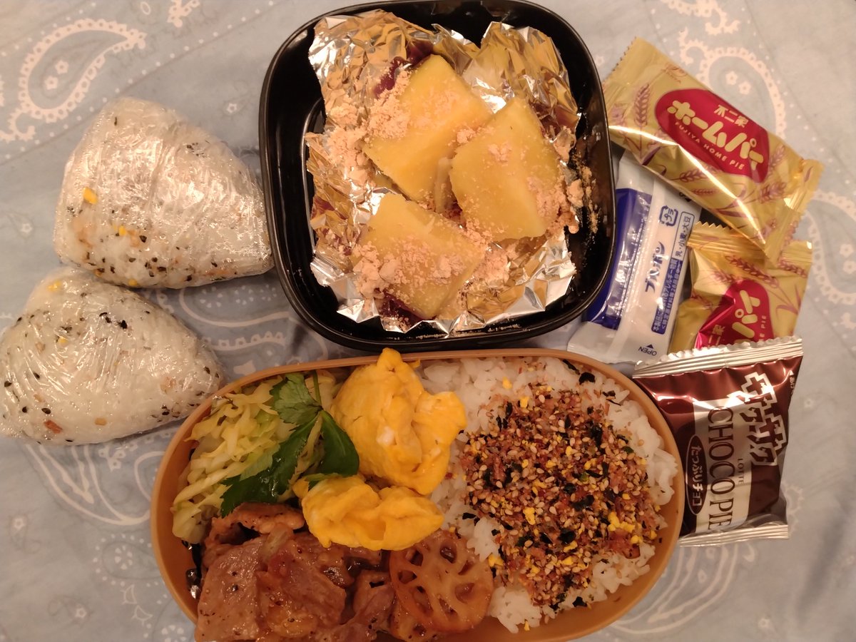 Sushiroll_daddy's tweet photo. 最低限の装備になってきた。まだ足りないらしい。ピクニックでもいってんのか？まあ、楽しいならいい。
#お弁当 https://t.co/rbKe6Y4dpp