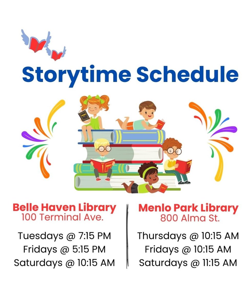 MenloLibrary's tweet image. Share the joy of reading aloud with your little ones! Every week, we have evening and Saturday stories, in the hopes of letting even more people in kids' lives to share the experience. bit.ly/4oSYYVF
