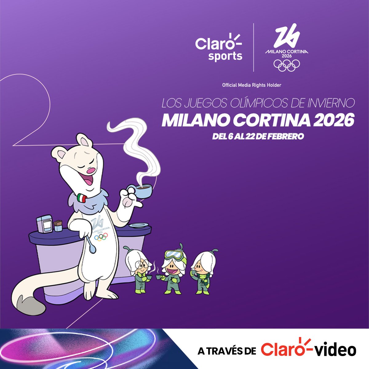 ¡No te pierdas ningún momento de los Juegos Olímpicos de Invierno #MilanoCortina2026 en <a href="/ClaroSports/">Claro Sports</a>, disponible a través de #Clarovideo! ⛸️ ❄️ 🥇 🇮🇹  bit.ly/3ZBShfV