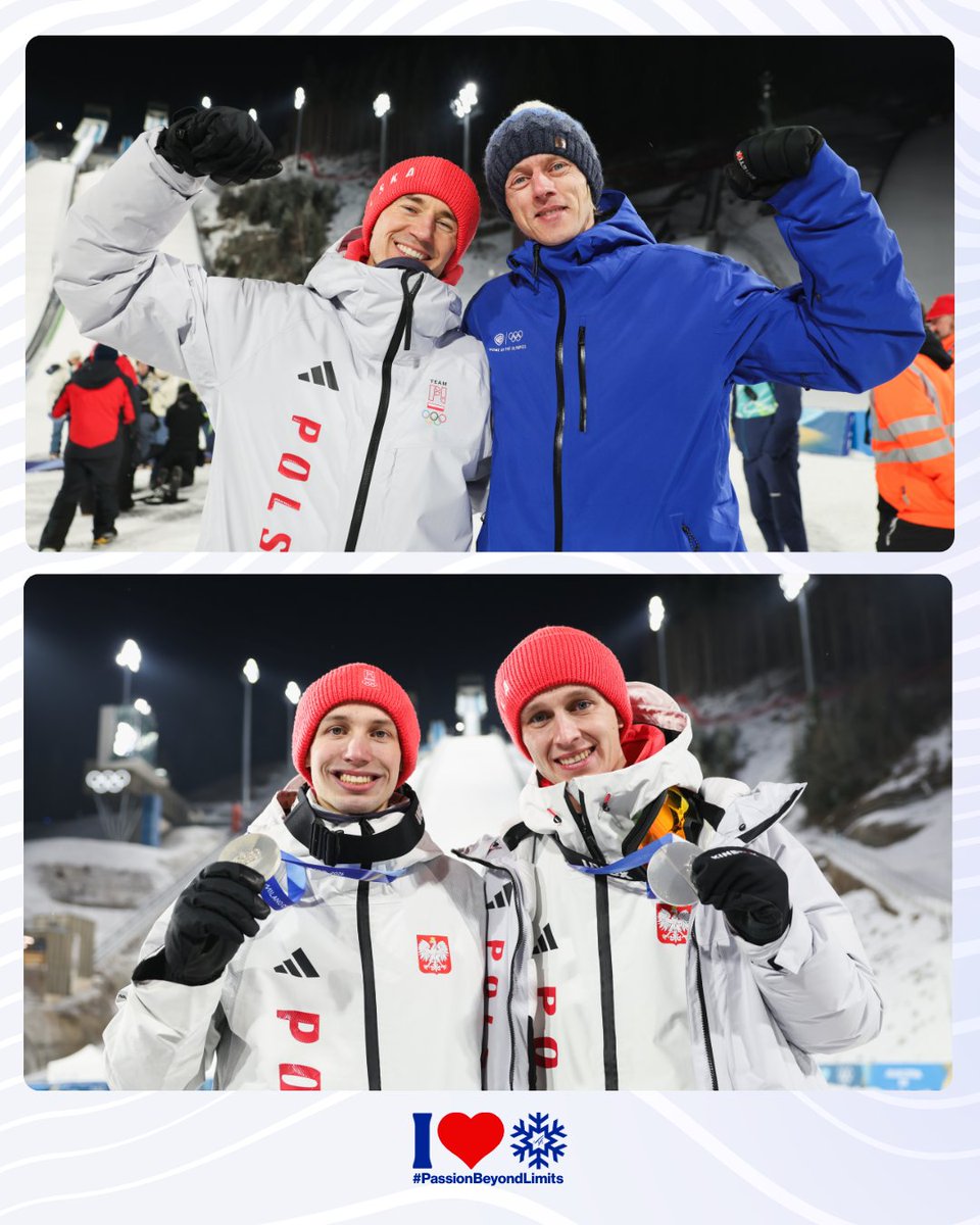 No words needed 🥹 Dawid, Kamil, the next generation is ready 🔥 

World Championships Predazzo 2013 ➡️ Kamil Stoch wins his first individual title 🥇, the team with Dawid Kubacki wins the first team medal for Poland 🥉

Olympic Games 2026 in Predazzo ➡️ Kacper Tomasiak wins his
