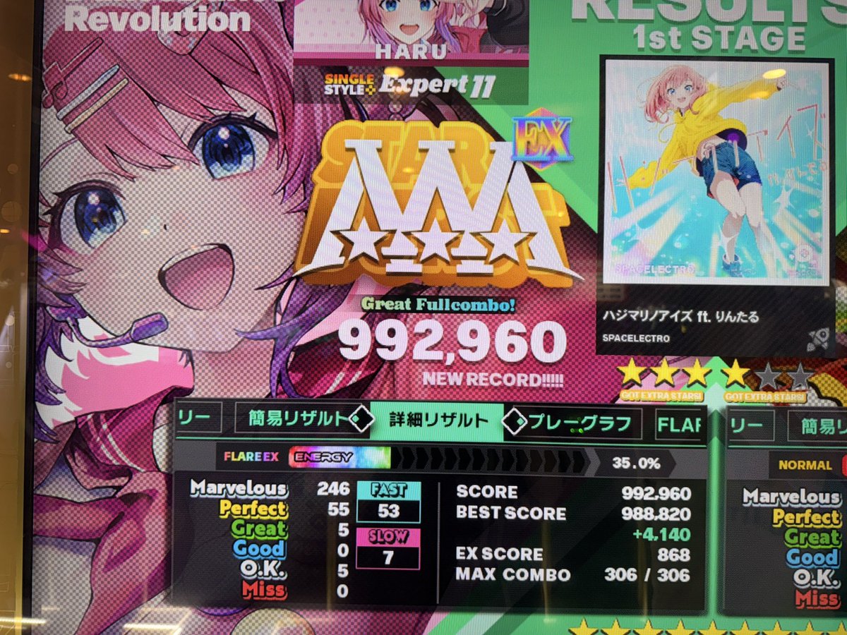 昨日は気絶寝してしまったのでリザルト順番に上げていきます❗️ AAA
