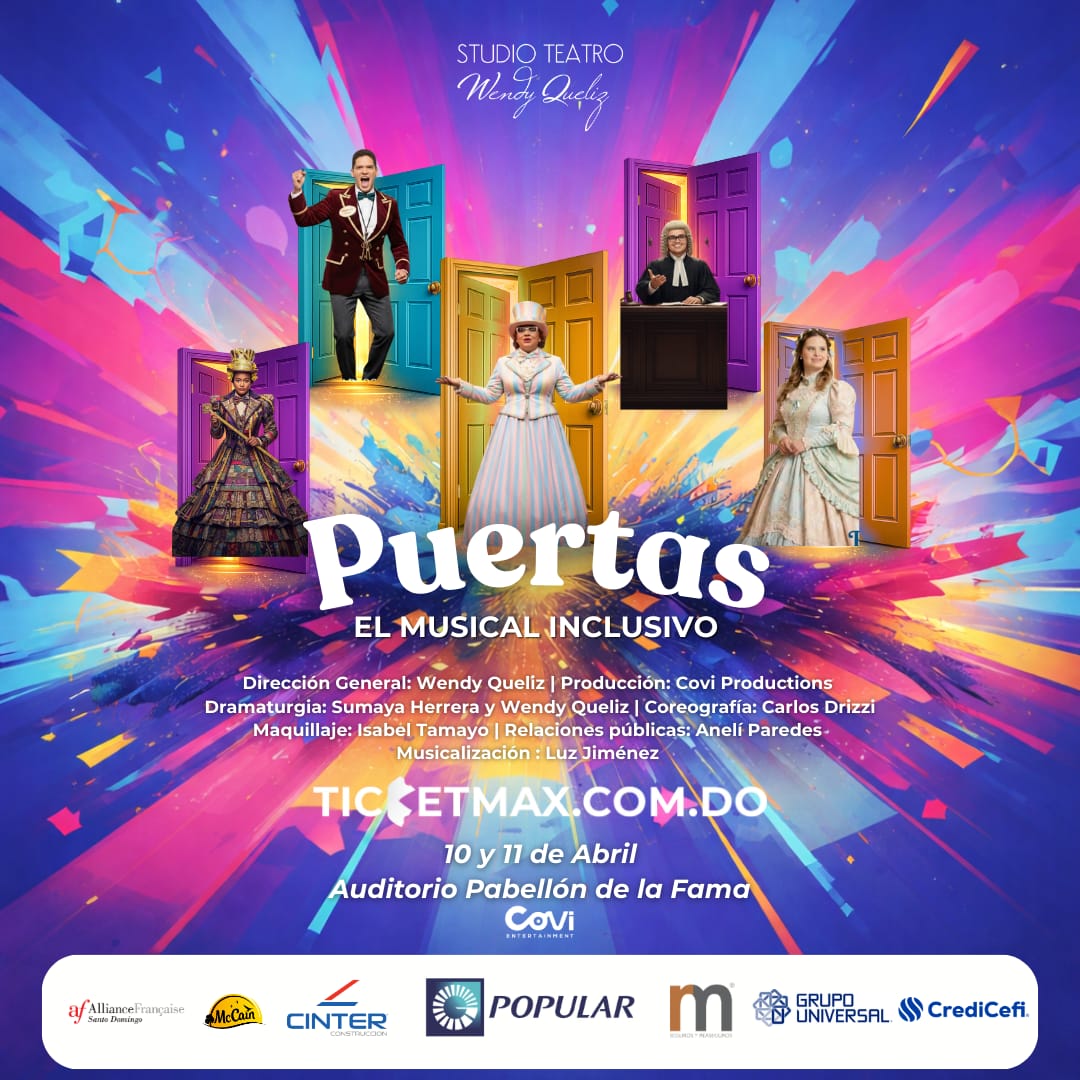 Les invito a apoyar un proyecto hermoso donde participa mi hijo Luis. Musical inclusivo 'Puertas',  más de 20 artistas en escena que te va a conmover.
​Una producción dirigida por Wendy Queliz. 
​10 y 11 abril Sto. Dgo / 25 julio (Stgo.)
Boletas: TicketMax
ticketmax.org/evento/227723/