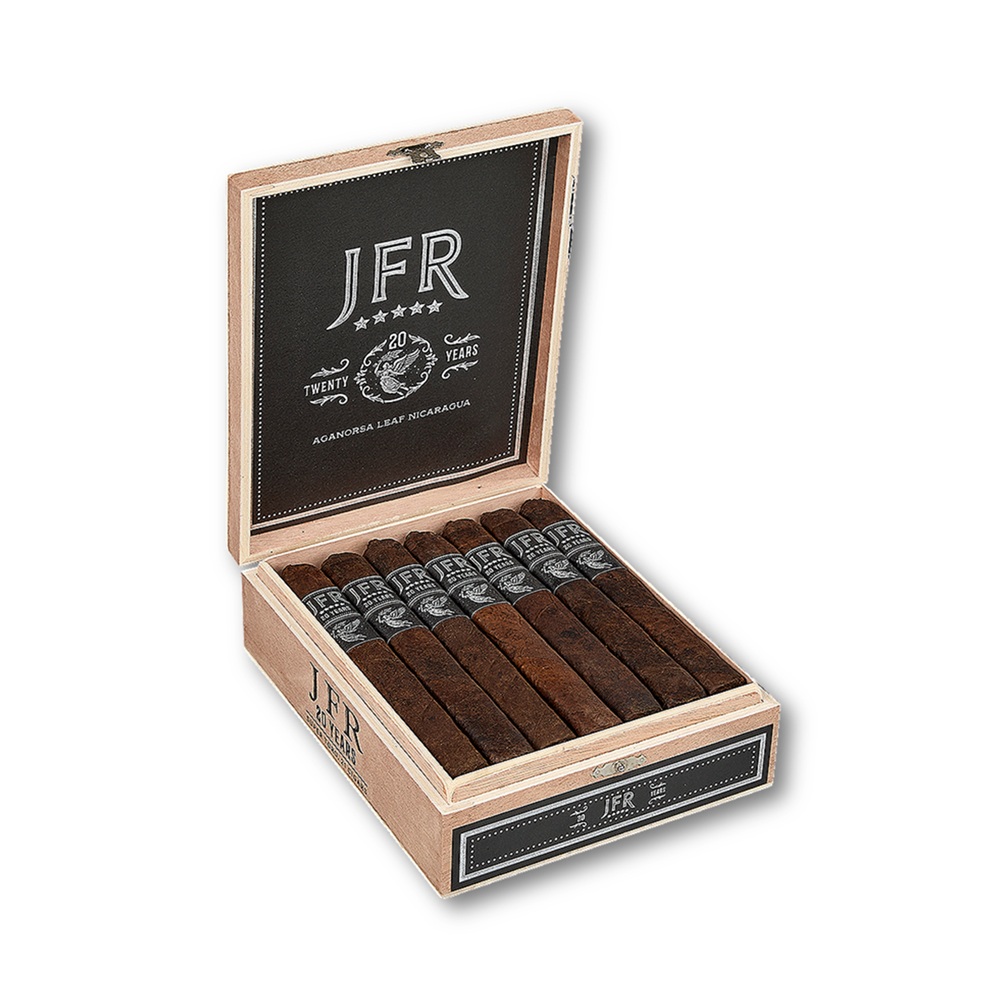 JUST ADDED!

To celebrate 20 years in business, Aganorsa brings us the JFR 20 Years, a cigar wrapped in a dark, Mexican San Andres wrapper.

•••• M SA N N

Boxes: cigarscorelounge.com/product/jfr-20…
Singles: cigarscorelounge.com/shop/singles/