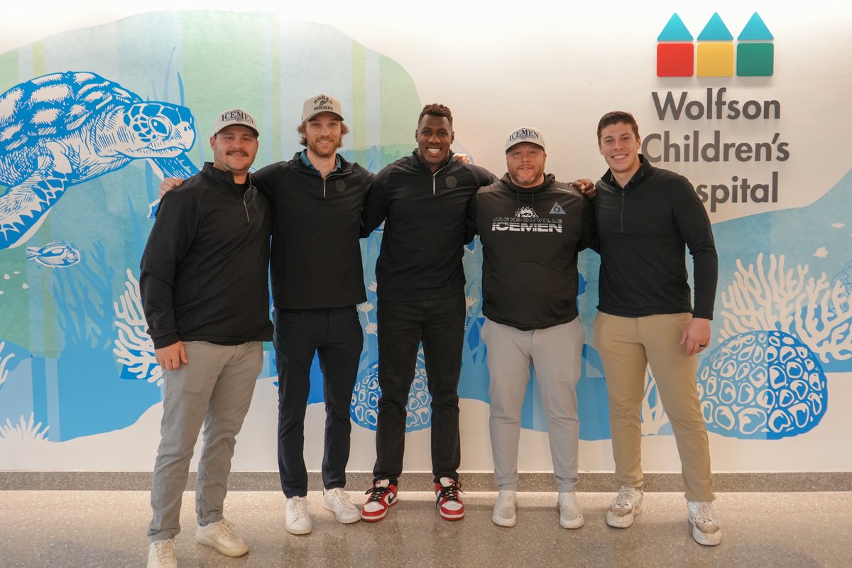 The <a href="/JaxIcemen/">Jacksonville Icemen</a> may thrive in the cold, but they warmed the hearts of many of our #WolfsonWarriors today! ❄️ 🌞 

You'd think these players and coaches had known our patients and their families their entire lives the way they were joking around, talking hockey and sharing stories.