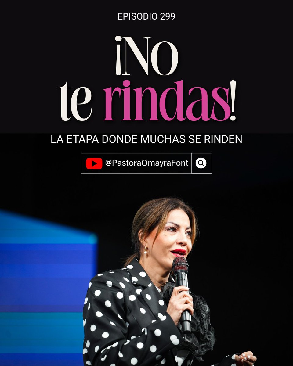 omayrafont's tweet photo. El episodio 299 de Mujer, Podcast se titula: “La Etapa Donde Muchas se Rinden”. Ya se encuentra disponible en Youtube💘.

🔴 Visualiza el episodio completo a través de YouTube:
https://t.co/7lvaR23ofM

Encuentra todo mi contenido en mi plataforma Divinas. Ingresa a
https://t.co/2Eb3OubGJe para conocer mucho más.
#MujerPodcast #OmayraFont