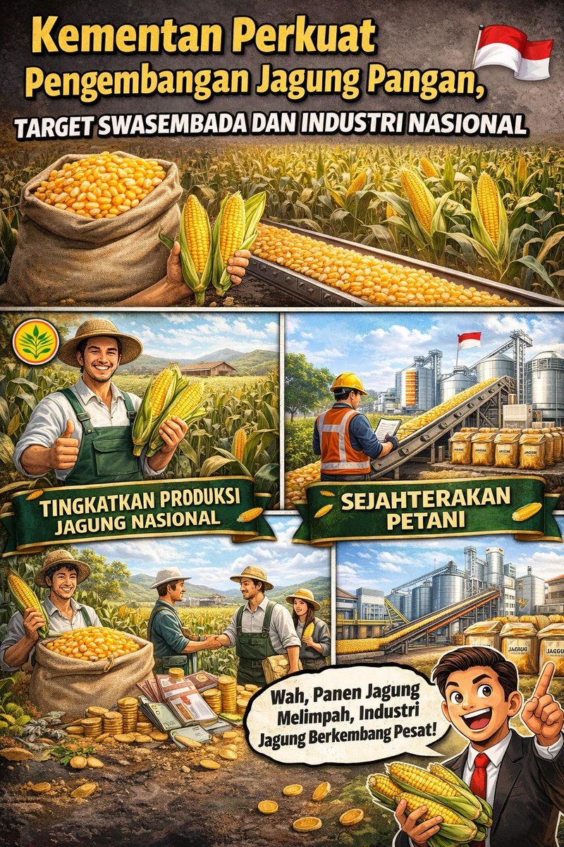Jagung pangan makin keren, berkat dukungan masyarakat bareng Presiden Prabowo, target swasembada pasti makin deket #SwasembadaPangan