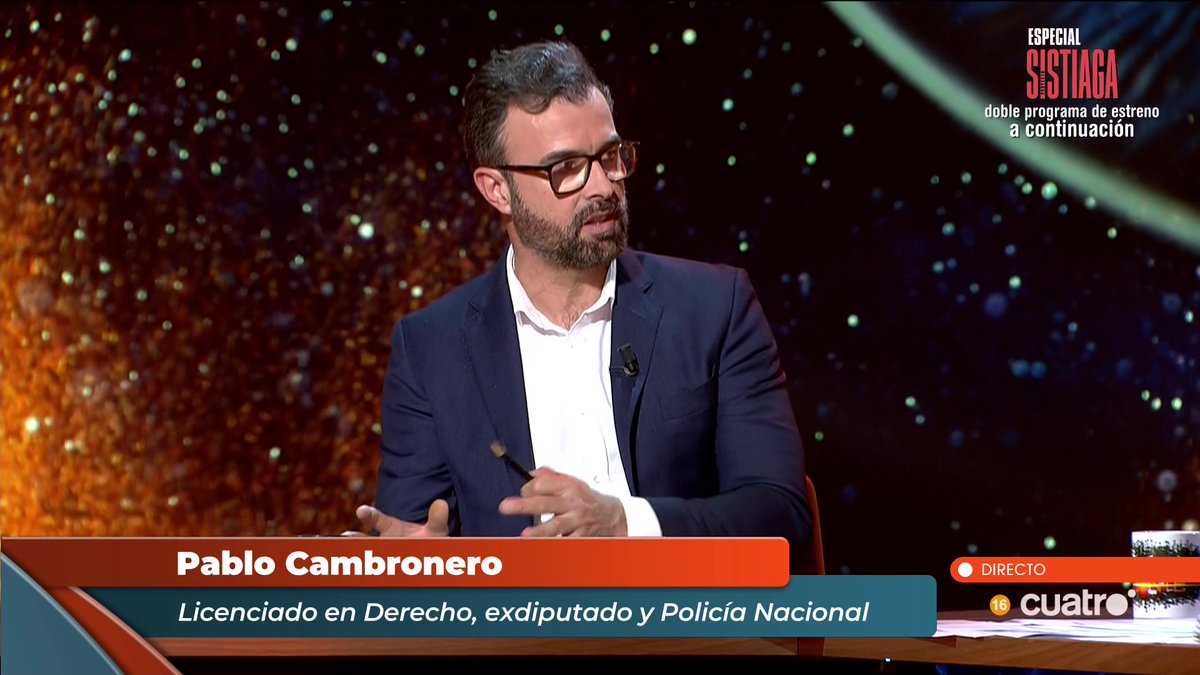 Pablo Cambronero <a href="/PabloCamPiq/">Pablo Cambronero 🇪🇦</a> 
Licenciado en Derecho, exdiputado y Policía Nacional #Horizonte
