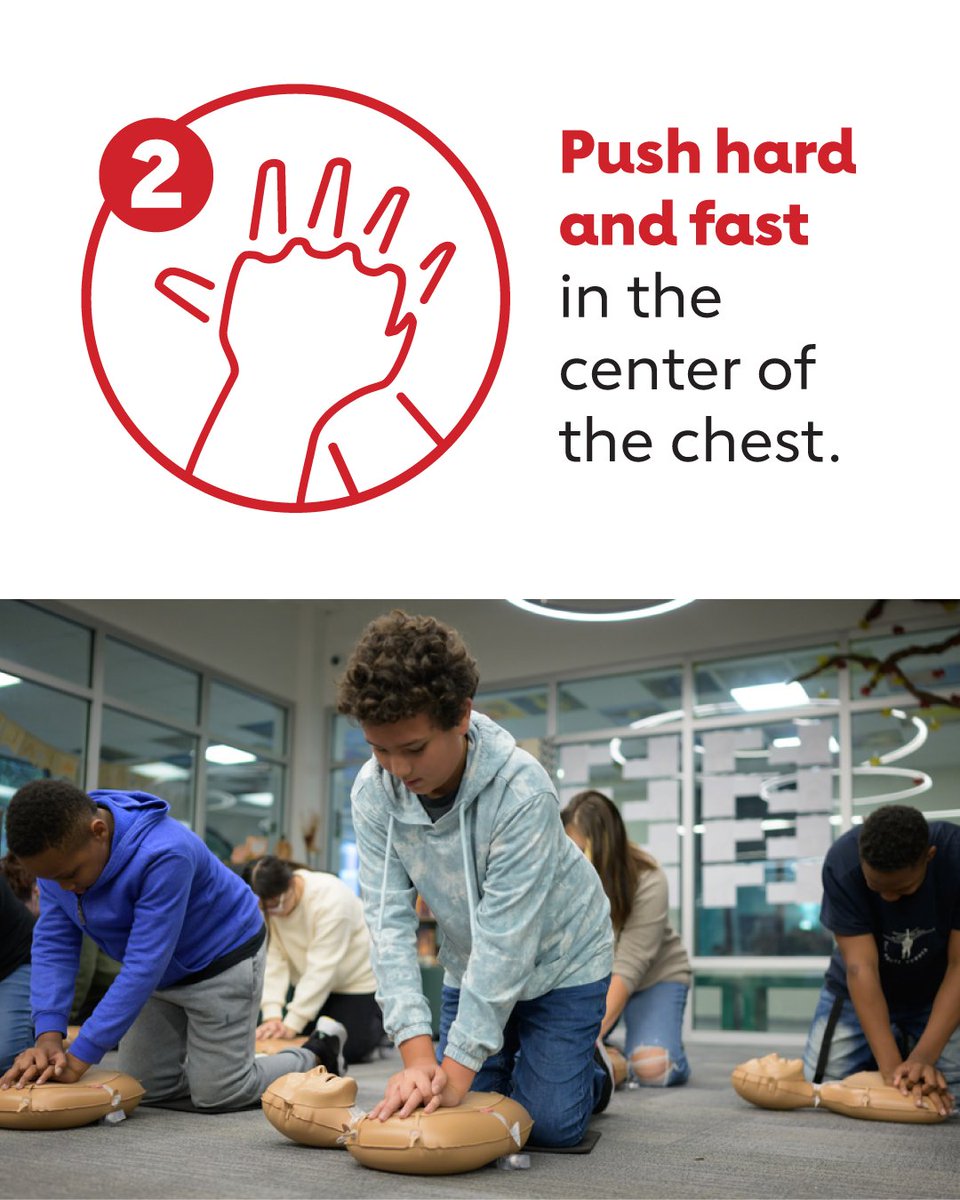 Remember the two steps to save a life.  

If you see a teen or adult collapse, call 911 and push hard and fast in the center of the chest until help arrives. 

Learn it as a family through the Kids Heart Challenge &amp; American Heart Challenge today!