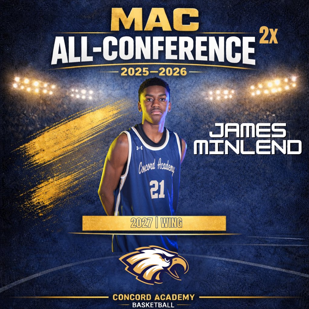 CAEaglesMBB's tweet photo. Congratulations to 2027 @JamesMinlend on being voted to the MAC All-Conference Team for the second time.

#MACAllConference #AllConferenceBasketball #CAEagles #EaglesFly🦅 https://t.co/svKq0RU4mc