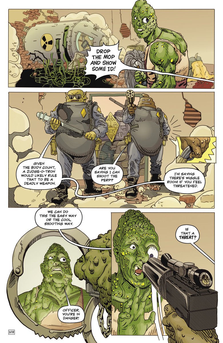 "With all the oozing charm of #ScoobyDoo meeting #MamaCass or #AbbottandCostello meeting the #Wolfman, Toxie’s inherent absurdity and Troma-style street cred allows him to mix well with this cavalcade of AHOY Comics darlings!"

Read <a href="/comicbookyeti1/">The Comic Book Yeti</a>'s rave review of TOXIE TEAM-UP: