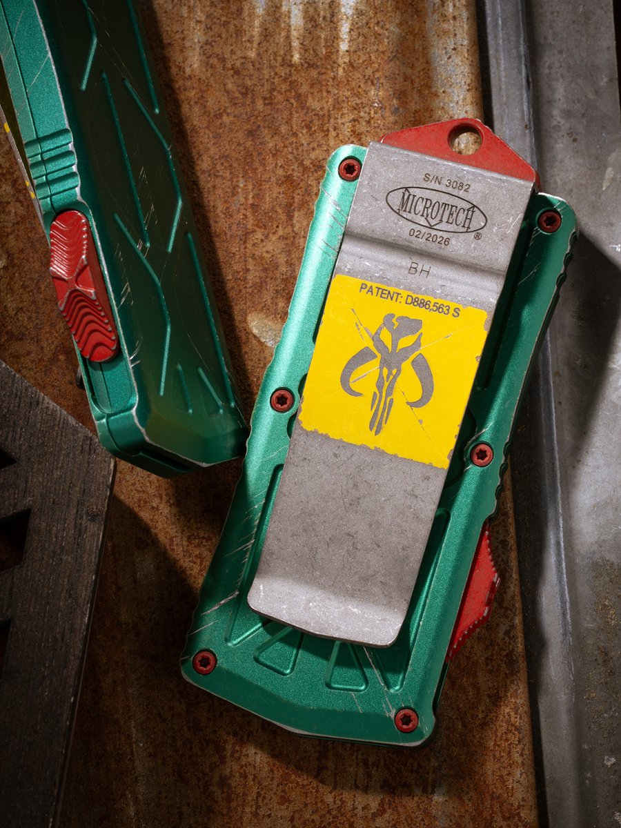 microtechknives's tweet image. This is the way.

The Exocet Bounty Hunter lands at Authorized Dealers this week. Crafted with strength, honor, and loyalty.

#Microtech #Knives #ThemedKnives #BountyHunter #Exclusive #EDC #Collectors