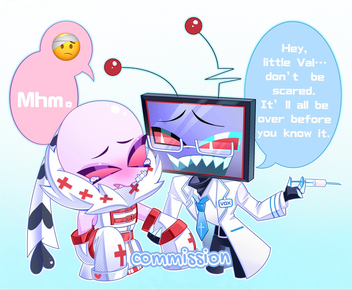 给淤血宝宝私设的稿🥹 画的相当开心的医患pa
#Voxval
#StaticMoth