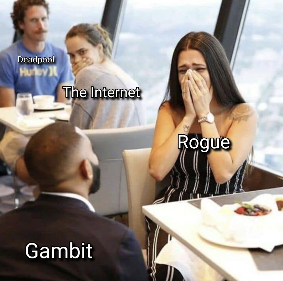 He's just a sore loser. 

#ROMY #rogue #rogueandgambit #gambit #marvelrivals