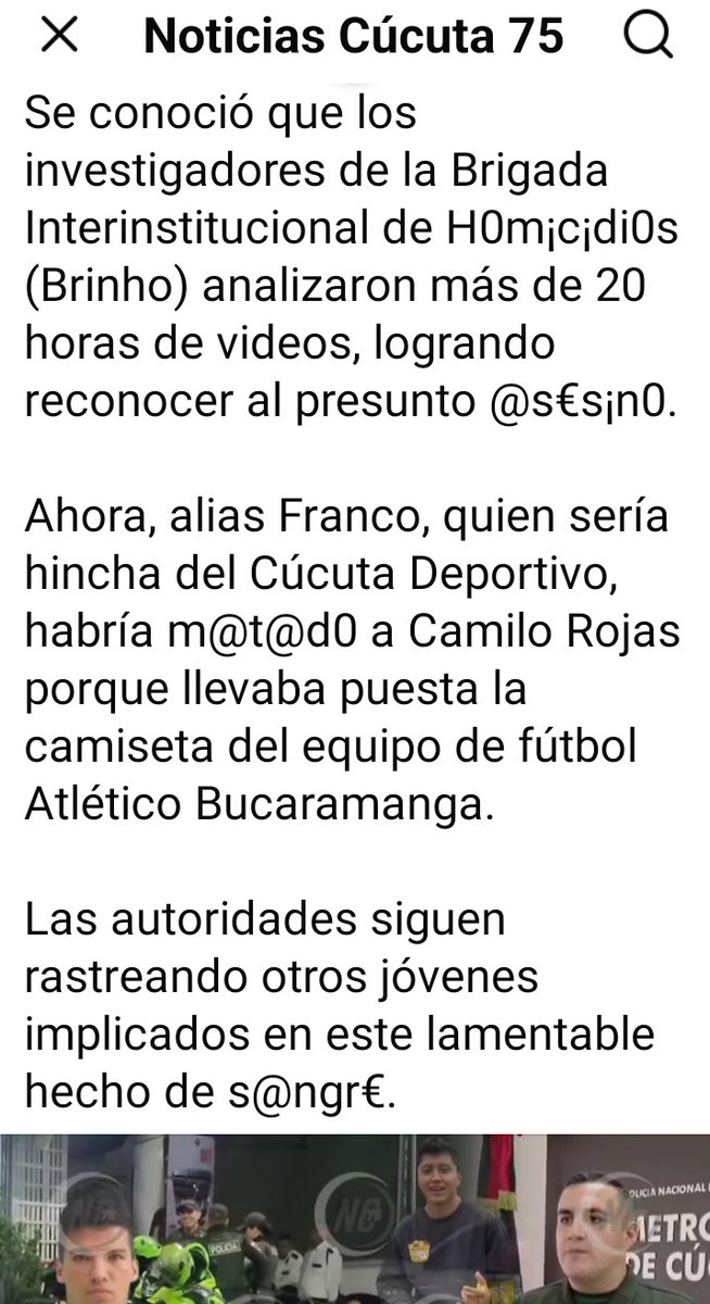 Capturado el presupuesto autor de la muerte del hincha del Bucaramanga.
