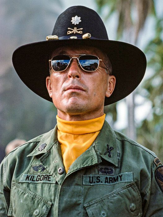 Rest in peace PFC Robert Duvall <a href="/USArmy/">U.S. Army</a>, seen here in one of his most famous roles as Lt Col Kilgore in the 1979 film Apocalypse Now.

Robert Duvall starred in many films starting with;

To kill a mockingbird 
Godfather 
Deep Impact and many more.

#TYFYS #Veteran #Hollywood