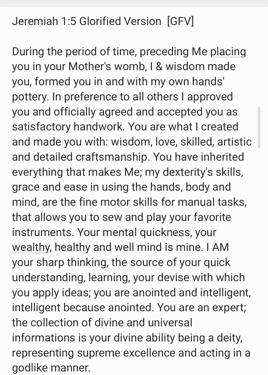 Prof_Dr_Apostle's tweet photo. #Jeremiah 1:5 #GlorifiedVersion [#GFV]
During the period of time, preceding Me placing u in your Mother's womb, I &amp; #wisdom #made u,formed u in &amp; w/ my own hands' #pottery. In #preference to all others I approved u... officially... as #satisfactory... ©️2026 #InstEduRights #Prof. https://t.co/L217h95mb4