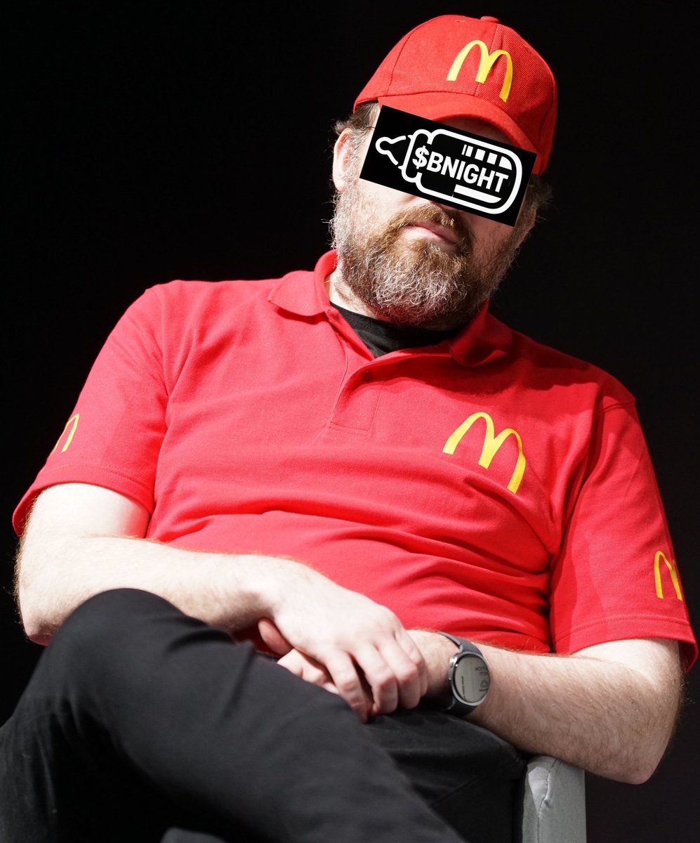 When you are the founder of a multi billion dollar blockchain, but also work at McDonalds. Powered by $BNIGHT

<a href="/IOHK_Charles/">Charles Hoskinson</a> 

PRIVACY MATTERS 🙈