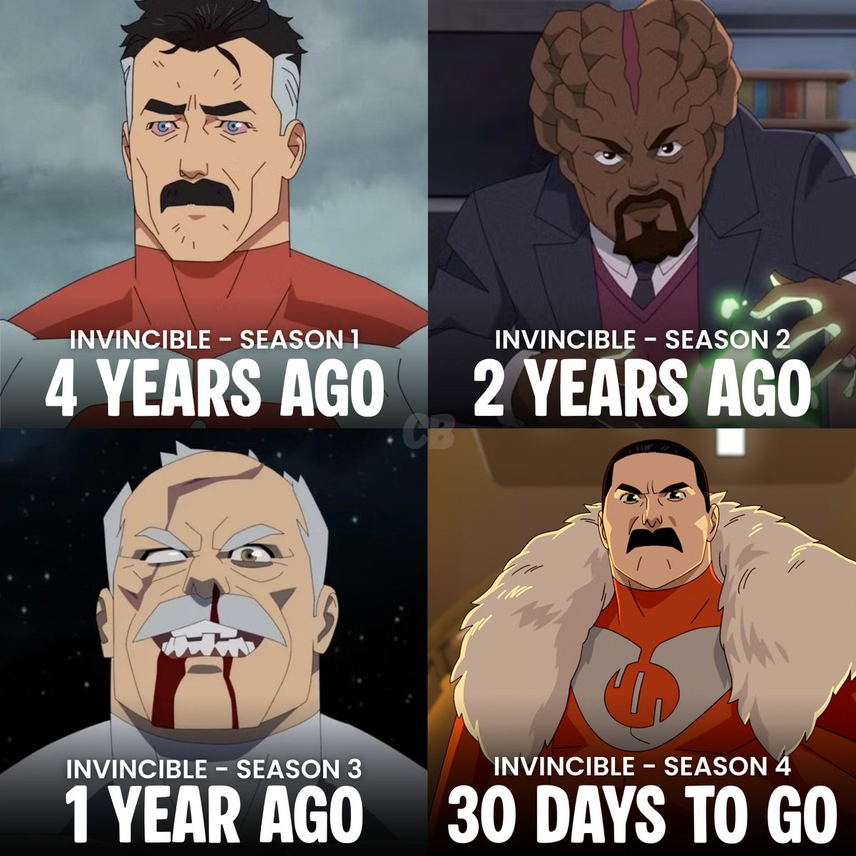 ‘INVINCIBLE’ Season 4 releases on Prime Video in 30 days.