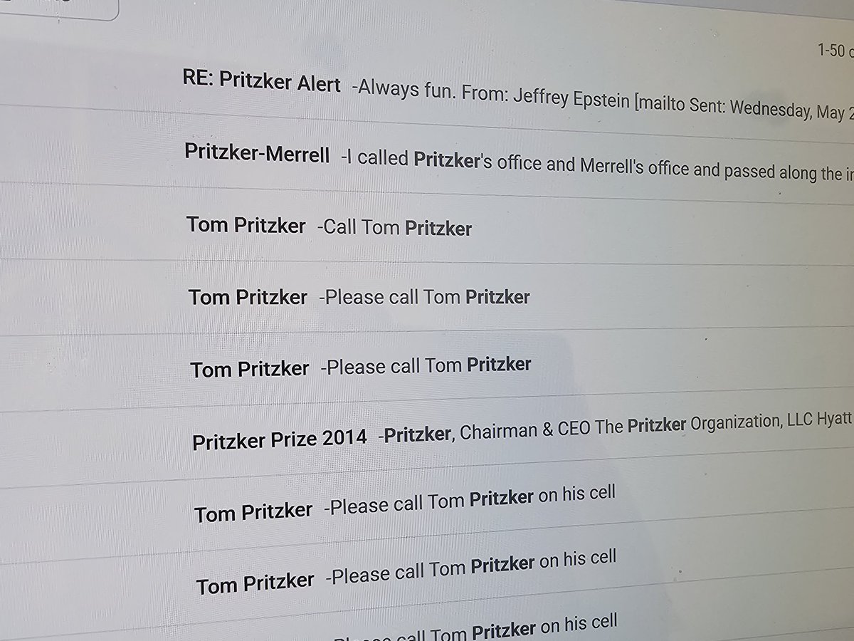 Breaking #DossiersEpstein  Le très puissant magnat de l’hôtellerie Thomas Pritzker quitte ses fonctions de PDG du groupe Hyatt Hotels. Il explique avoir pris cette décision afin de protéger l’entreprise, après la publication de nouveaux emails  détaillant l’étendue de ses liens