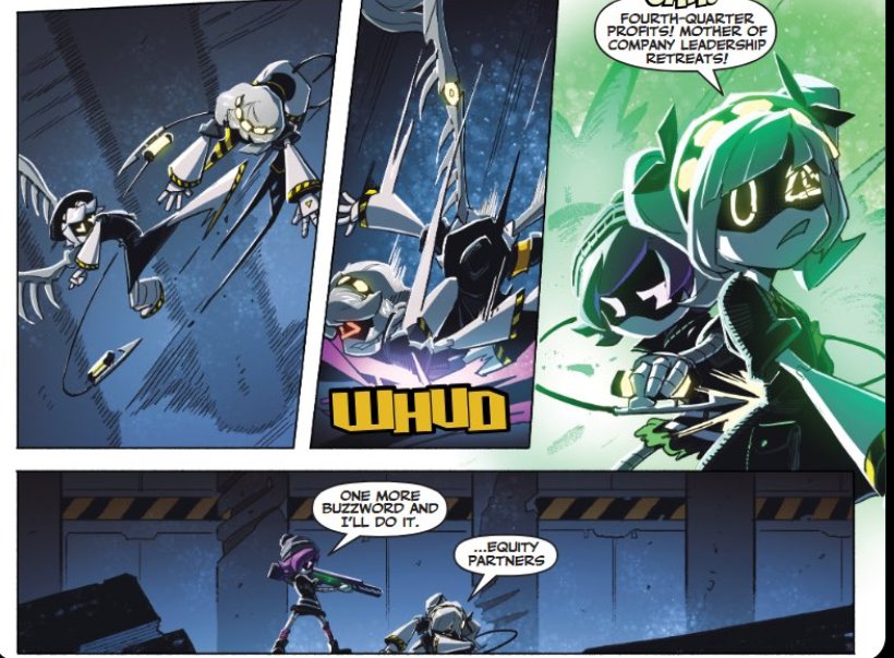 therealNuklier's tweet photo. Some panels i stole ✌️ #murdedrones #murderdrones #mdtwt #murderdronescomic https://t.co/aRyt01aBKg