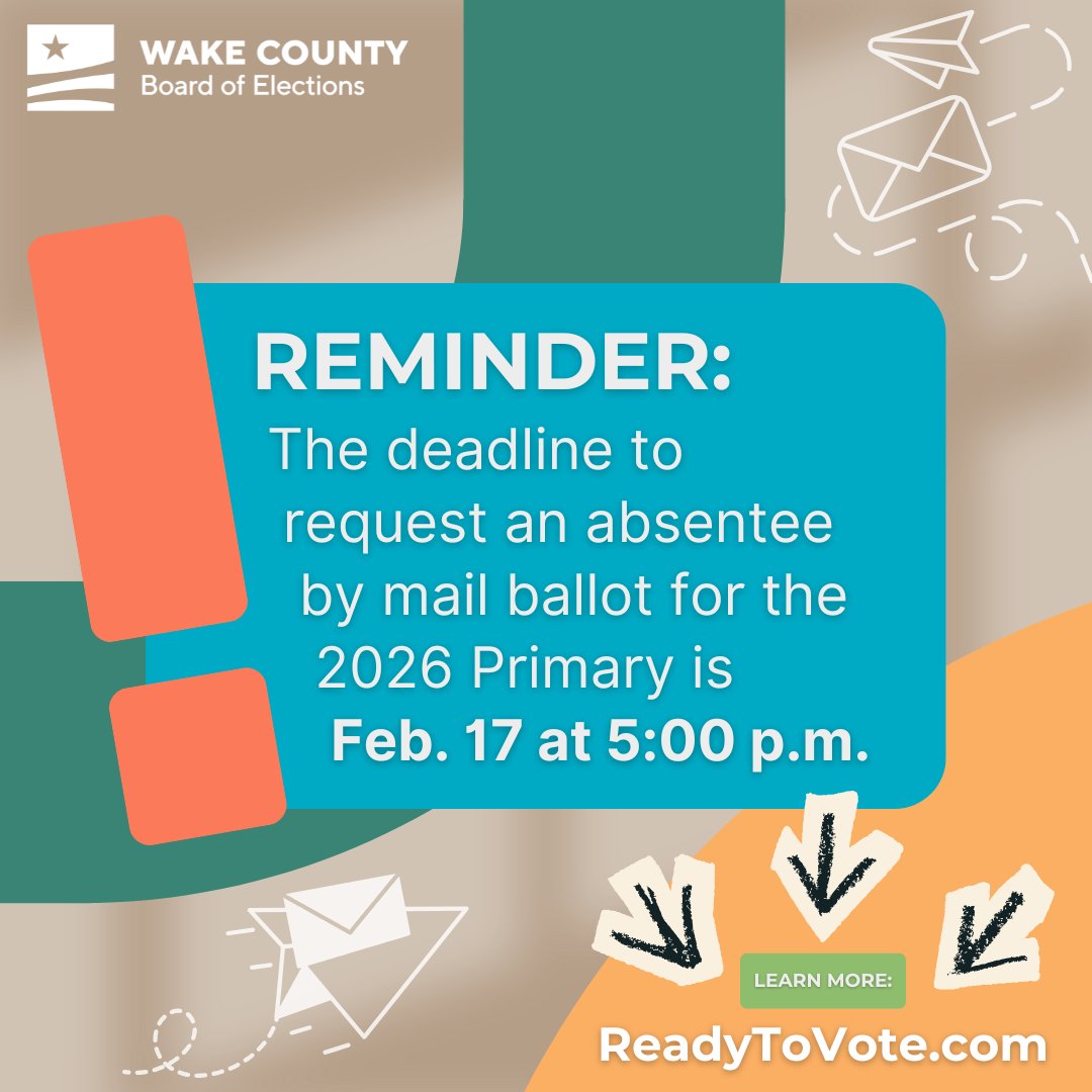 Wake County, NC Elections tweet media