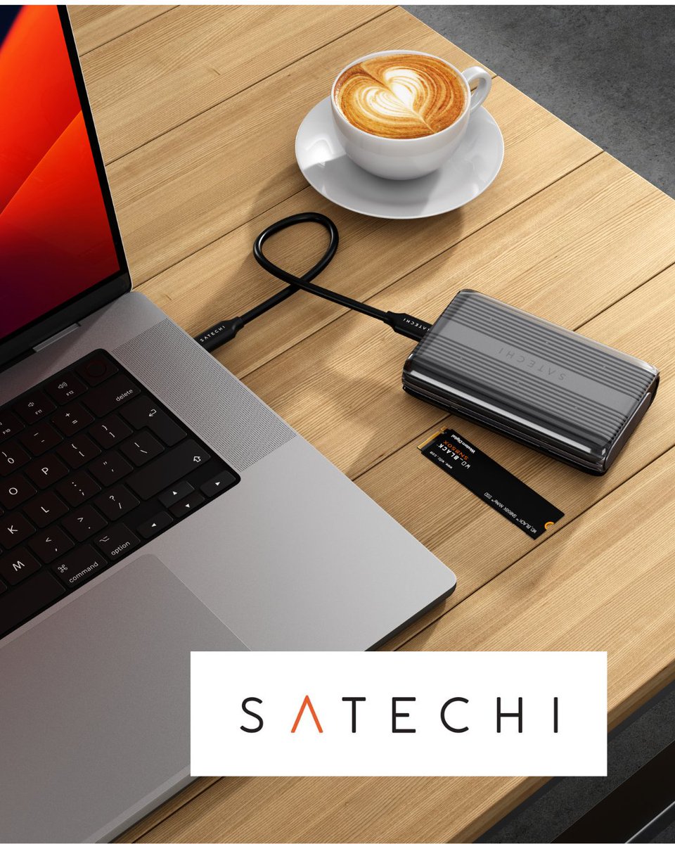 satechi_jp's tweet image. 最大40Gbpsの超高速転送
 SATECHI USB4 NVMe SSD Pro エンクロージャー
PCIe Gen4x4対応／最大16TB／工具不要の簡単インストール
Mac・Windows・Linux対応（※SSD別売り）
amazon.co.jp/dp/B0BYPVNBTQ?…

動画編集や大容量データもストレスフリーに。
#Satechi #USB4 #NVMe #SSD #MacBook