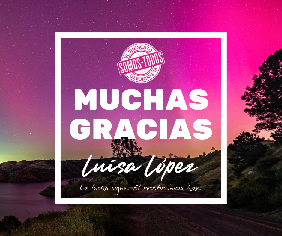 ConLuisaSi's tweet photo. Gracias a quienes creyeron que un sindicato moderno era posible. Yo sigo convencida de ello.
La lucha continúa y el resistir empieza hoy.
Seguiremos apoyando a quien lo necesite, sin distingos.
Porque todo evoluciona… y el sindicato somos todos. https://t.co/tTB4ncr2jv