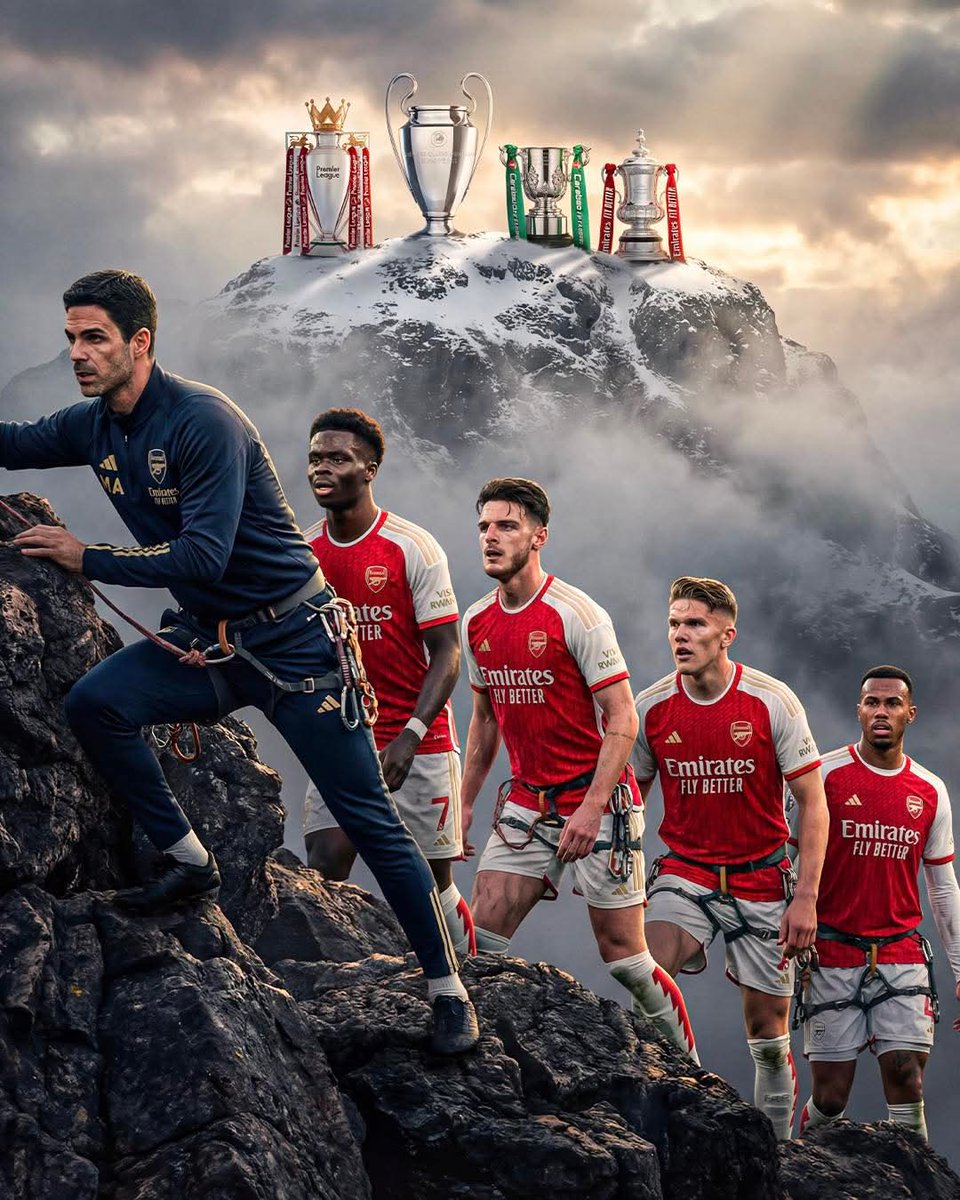 mannblacktv's tweet photo. ❤️⭐️ Arsenal season is INCREDIBLE… they still can win the QUADRUPLE! 👀

✅ Champions League LEADERS
✅ Premier League LEADERS
✅ Qualified for the League Cup final
✅ Qualified for the FA Cup Round of 16

How many trophies will Arsenal win? 👀 https://t.co/6o6yevg5Tv
