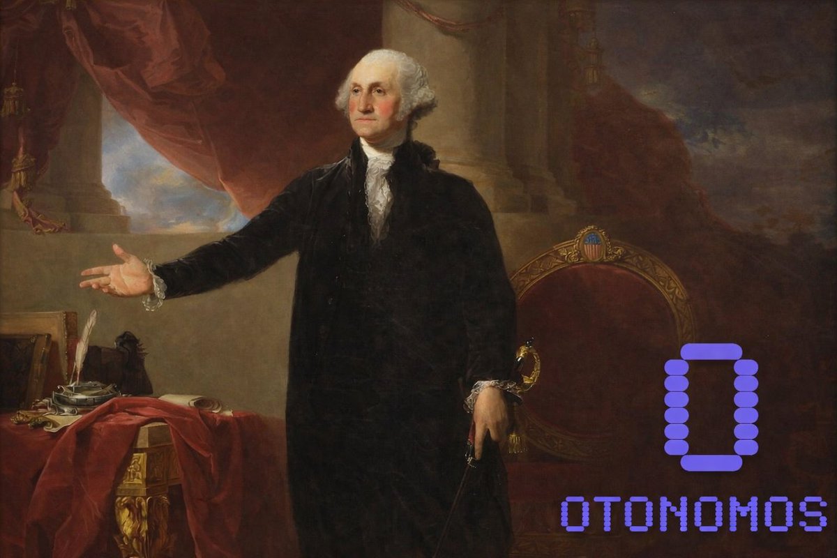 Otonomos's tweet image. 1/ Today George Washington's Birthday is celebrated.
One of the most important things Washington did wasn’t winning a war. It was stepping away from power and setting the precedent that institutions must outlast the individual.
That principle applies directly to Startups👇