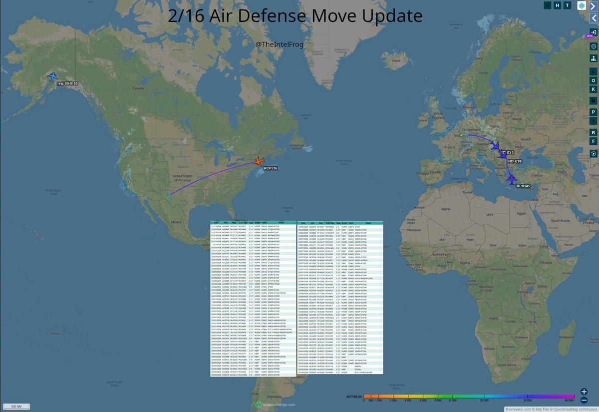 2/16 Air Defense Move Update Flights continue to arrive in the Middle ...