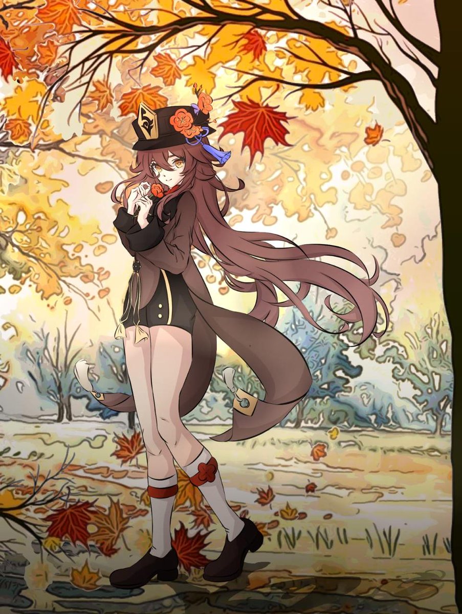 Emma_vt9's tweet photo. When the autumn leaves fall, even the Director of Wangsheng takes a moment to enjoy the breeze. 🍁 Hu Tao embracing the golden hues of the season
#GenshinImpact #HuTao #AnimeArt #DigitalIllustration #AutumnVibes #HuTaoFanart #GenshinFanart #AnimeGirl #FallAesthetic #Liyue https://t.co/zyGsqD0ZAo