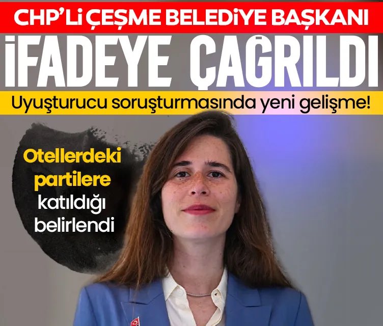 Kokain partilerinden CHP’li Belediye Başkanı da çıktı… 

Çeşme Belediye Başkanı Lal Denizli ifadeye çağrıldı!

Başkan Denizli, hakkındaki birden fazla ifadenin ardından savcılığa çağrıldı. 

 sabah.com.tr/gundem/2026/02…