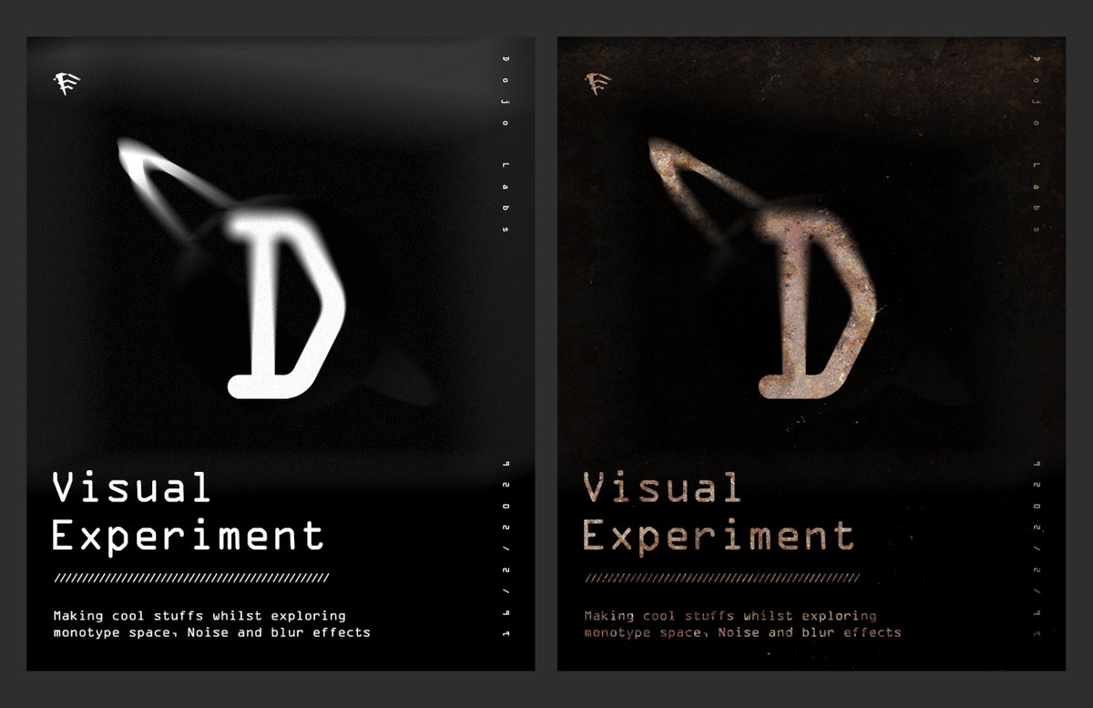 Monochrome + rust visual experiments