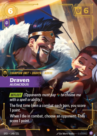 Creo que es mi carta favorita de Riftbound en tema de arte

Draven putero

Draven putero