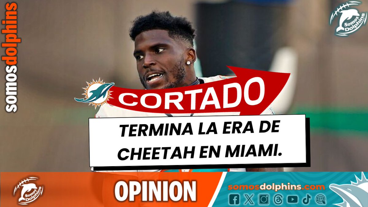 Dolphins | Tyreek Hill fuera de Miami.- somosdolphins.com/2026/02/16/dol…

#PhinsUp #NFL #Dolphins