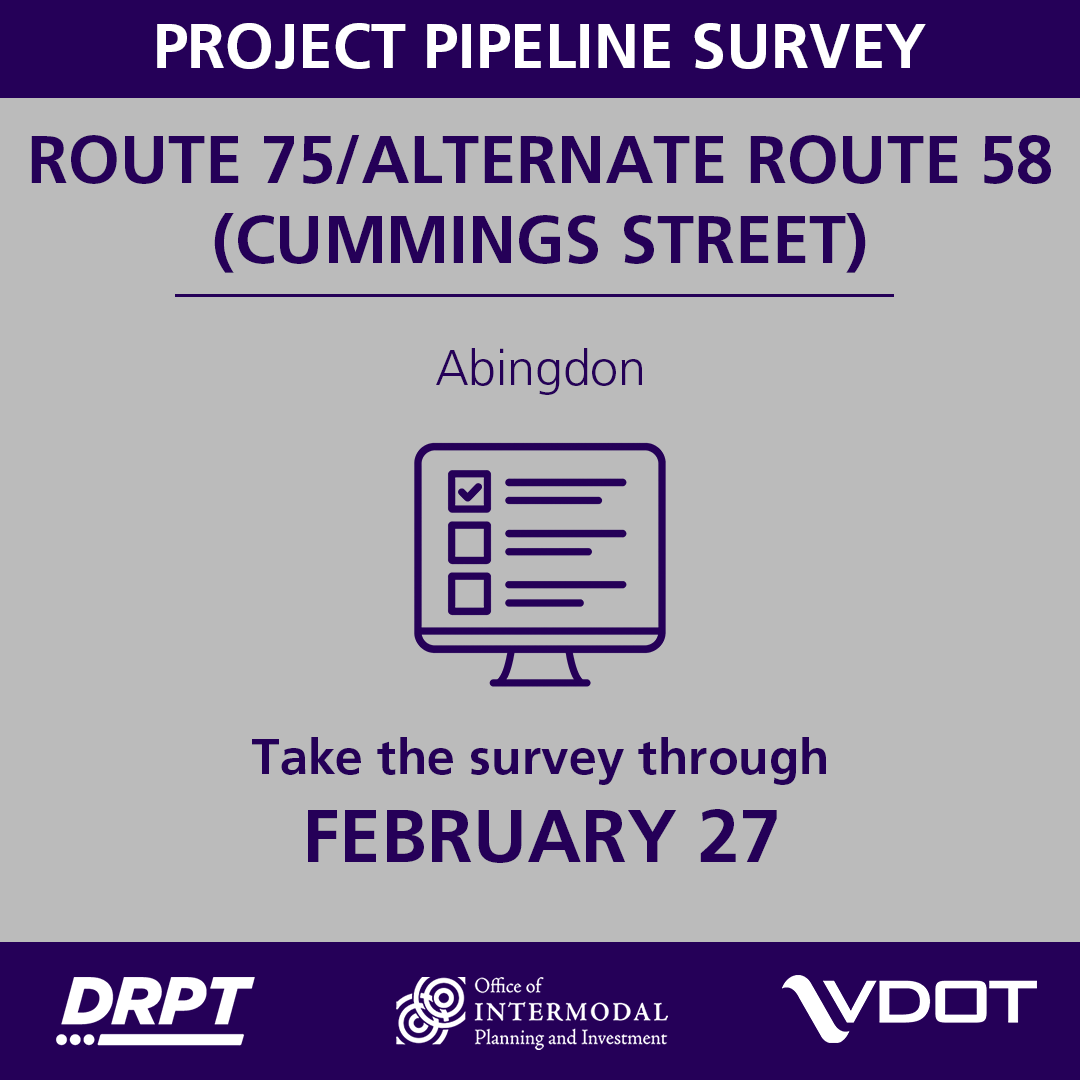 VaDOTBristol's tweet photo. 🚧 VDOT wants your input!
Join us Tuesday, Feb. 17, 4–6 PM at the EO Regional Workforce and Child Development Hub in Abingdon for a Cummings Street study meeting.
Survey open Feb. 13–27 ➡️ https://t.co/JsMrRwYwCk
Details: https://t.co/AiDuq9hQIl
#VDOT #AbingdonVA #ProjectPipeline https://t.co/vK1VZiSVOe