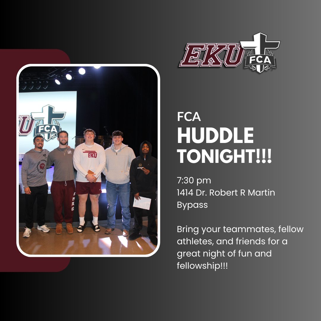 ekufca's tweet image. Doors open at 7pm tonight for #9Square and fellowship time.  Our program starts at 7:30pm!  #GoBigE #ekufca #fcahuddle #fcaproven #fca