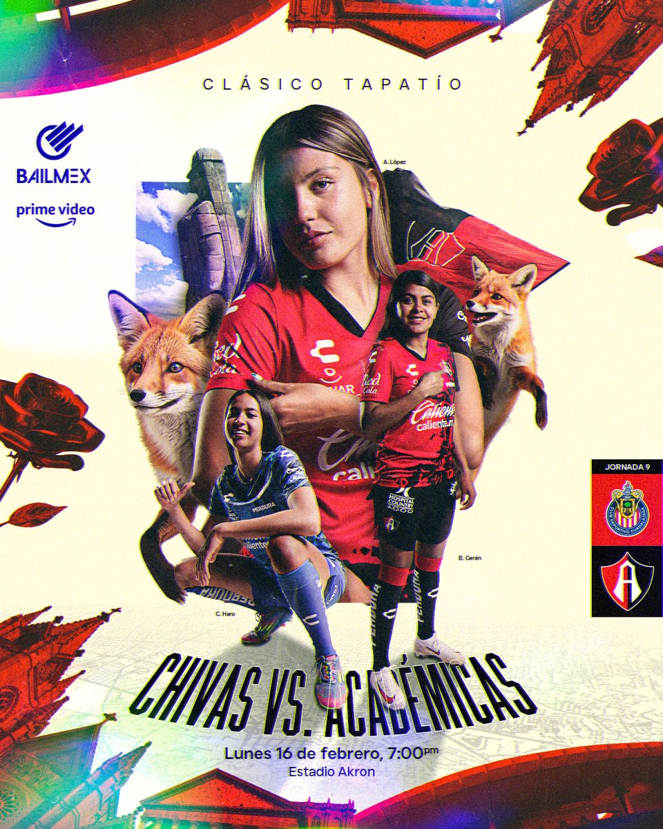 ¡SEÑORAS Y SEÑORES HOY ES DÍA DE CLÁSICO TAPATÍO! 🔴⚫️

Hoy directamente desde Zapopan, Las Académicas buscarán defender el orgullo de La Ciudad de La Furia ❤️🖤

Con Furia, Lucha, Honor y <a href="/Bailmex1/">Bailmex</a>... ¡VAMOS ROJINEGRAS! 

#NoSeExplicaSeSiente