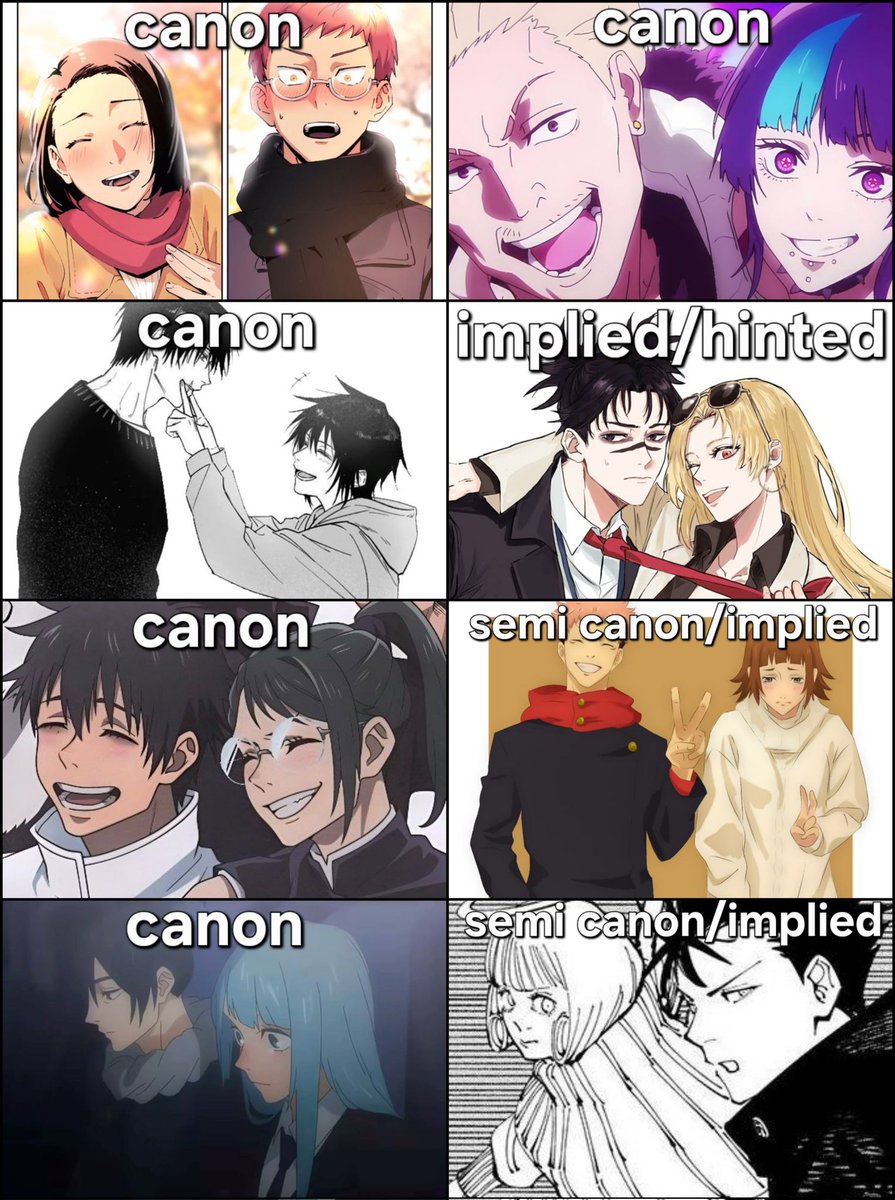 amaiiyumem0xixi's tweet photo. Finished jjk & these are the ships that were mentioned/implied in the series so far
#jjk #JujutsuKaisen #yuji #yuta #megumi #yutamaki #itazawa #fushirusu #hakakira #jinkao #kokimiwa #chosoyuki I freaking love Toji x Mamaguro but idk what the ship name is called 😭 https://t.co/Qn4JavApu7