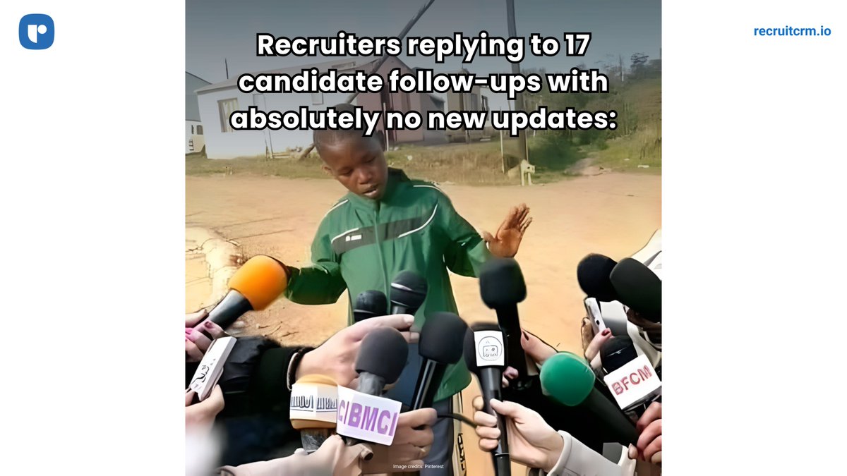 CrmRecruit's tweet photo. And then, “no update yet” becomes your most used sentence.
#recruitcrm #recruitmentmemes #recruitingmemes https://t.co/hyefMfoQ4l