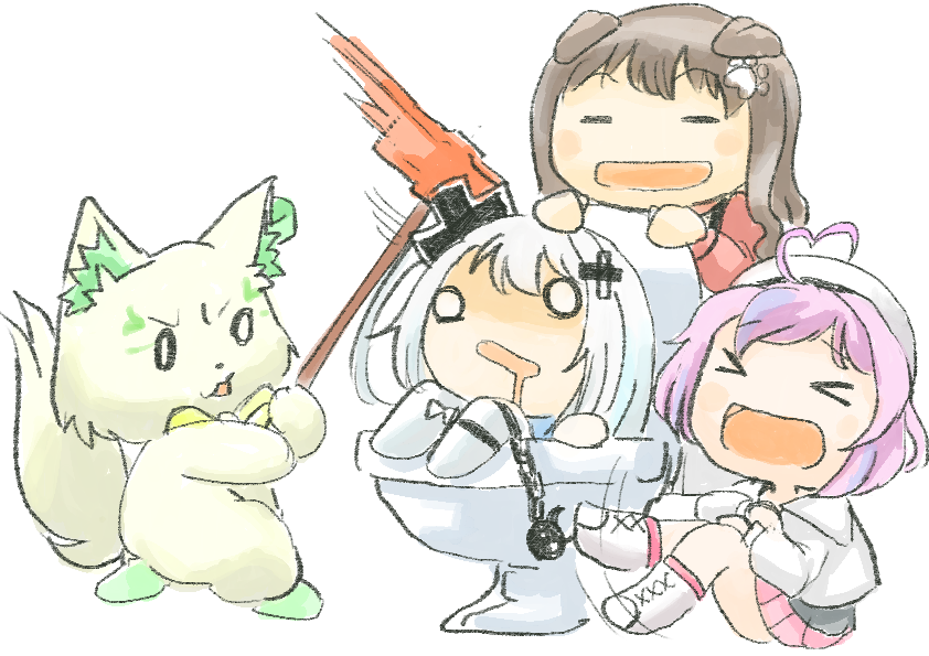 「ひどいいじめですよ!!もう! #きゃんすけっち #がぶきゃんぱす #銀棘あーと 」|じゃばのイラスト