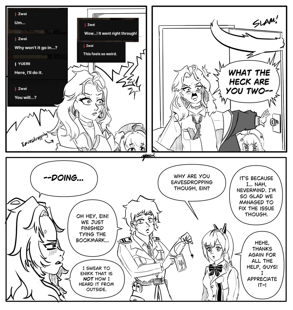 must have been the wind.

#nikke
#nikkecomics
#nikkememe