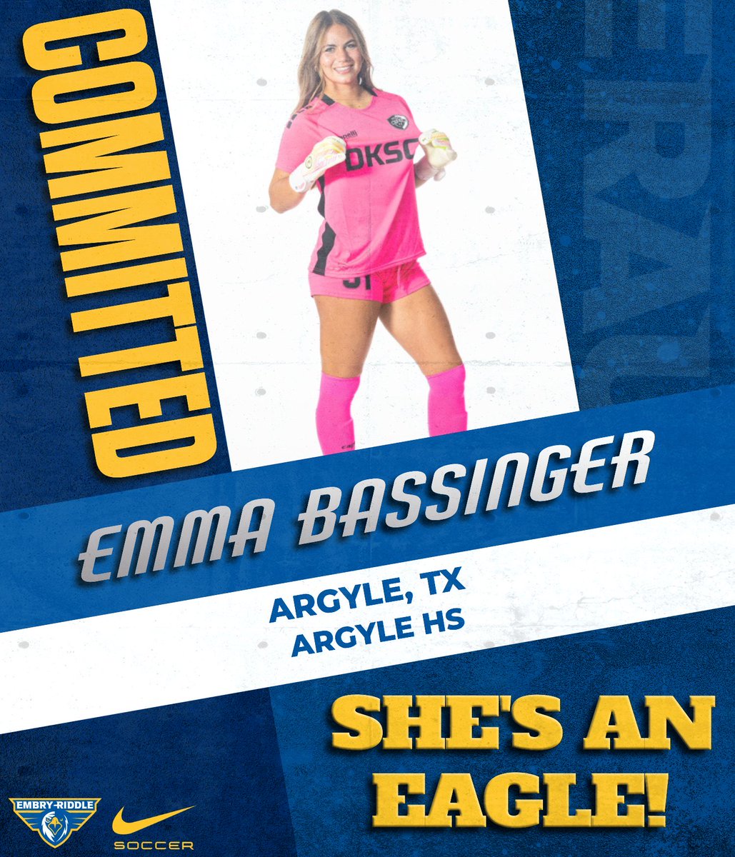 ERAUAZWSoccer's tweet photo. 📢 New Eagle Announcement!
🖊️: Emma Bassinger @ebassinger51
📍: Argyle, TX
🏫: Argyle HS @ArgyleEagleSoc
⚽️: DKSC ECNL @dksc_08_ECNL
🛬: Fall 26'
#GoERAU 💛💙⚽️🦅 https://t.co/xrjNJyDllX