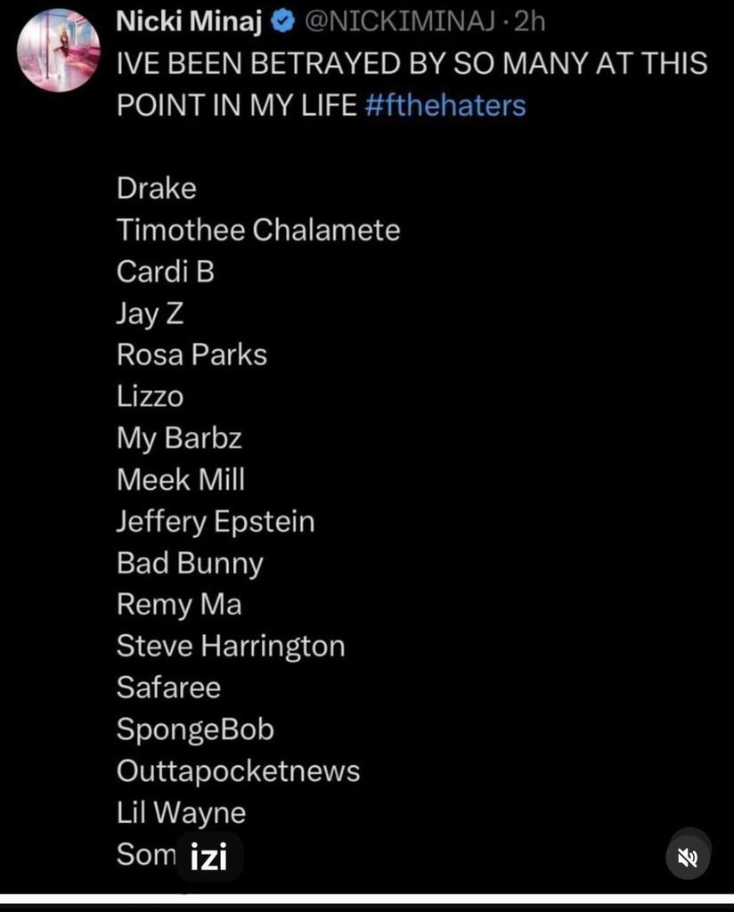 nickisfortune_'s tweet photo. This list has been going viral on Facebook, tiktok and Instagram. I just want to let y'all know that it's 100% fake 🎯 https://t.co/6kjGhcJe5A