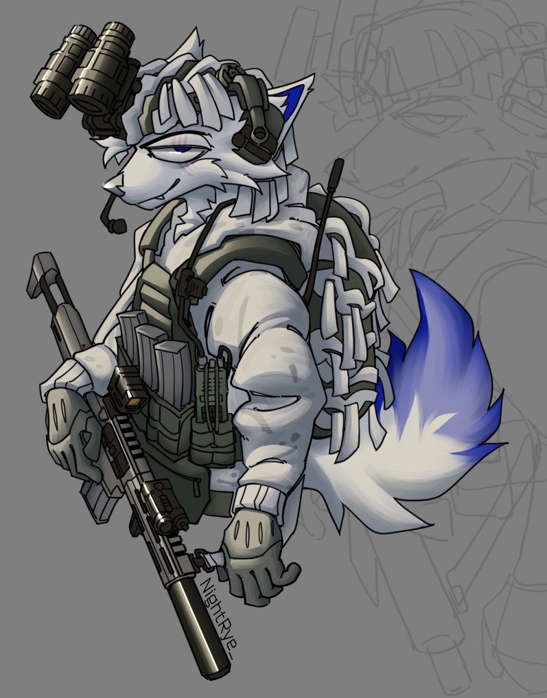 Foxxo is strapped and ready for battles in the cold!

Staying silent with a HoneyBadger.

I am for the first time a Tactical Fops

Art by: <a href="/NightRye_/">ryedus</a>