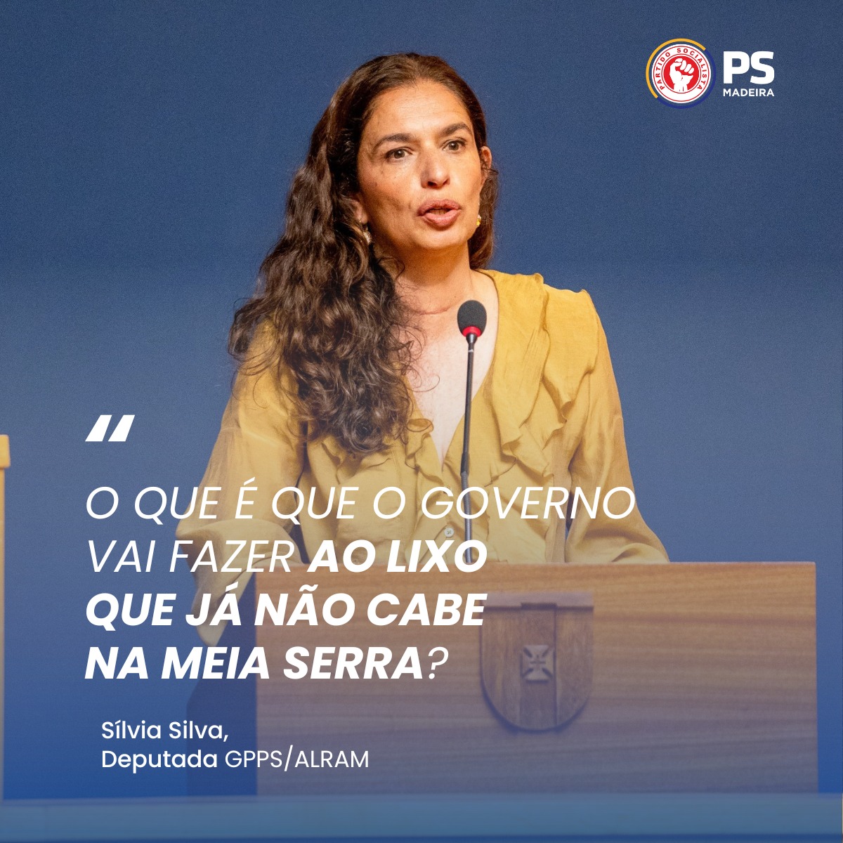 O fracasso do Governo Regional na gestão de resíduos é evidente e preocupante!

A aposta na incineração, que deveria ser o último recurso, está a ter consequências graves e a afastar a Região das metas definidas.

Sílvia Silva alerta que, em 2023, a Madeira tinha uma taxa de